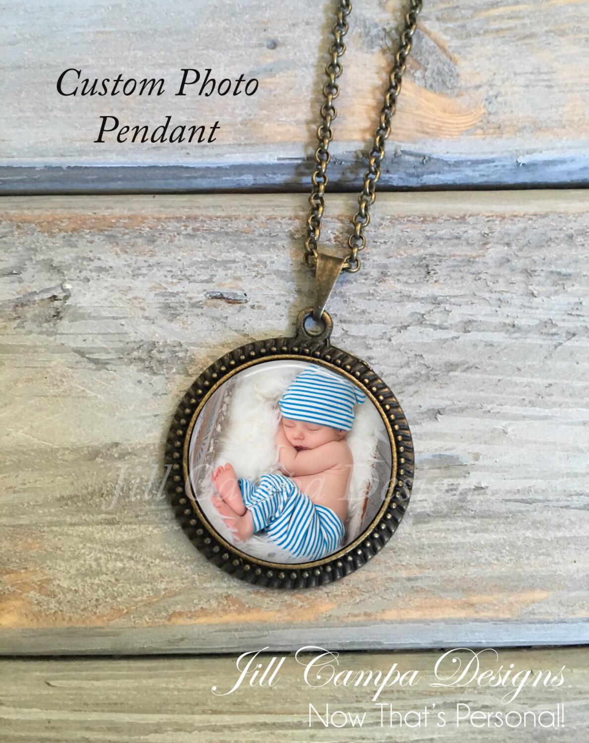 Custom Photo Necklace Photo Pendant Custom Photo Jewelry Etsy