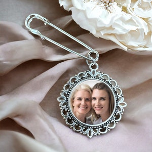 Double Sided Photo Bridal Bouquet Charms - bridal bouquet memory charm- Photo wedding bouquet charm - Bridal Shower Gift - memorial gift