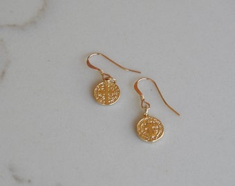 Cross Coin Earrings