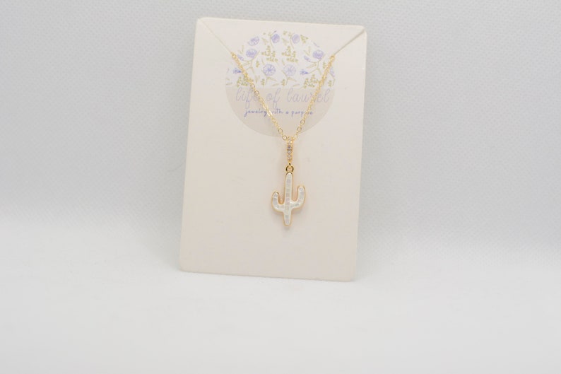 Opal Cactus Necklace