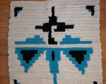 Zuni Dragonfly Design Pillow Crochet Pattern