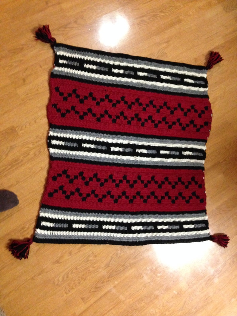 Burnt Water Saddle Blanket Crochet Pattern Etsy
