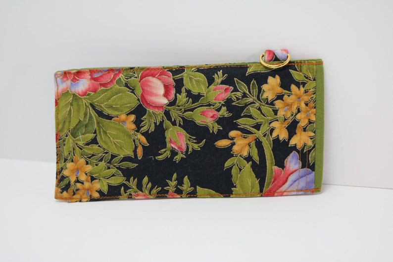 Pink and Purple Flowers Sunglass Pouch Sleve Gold