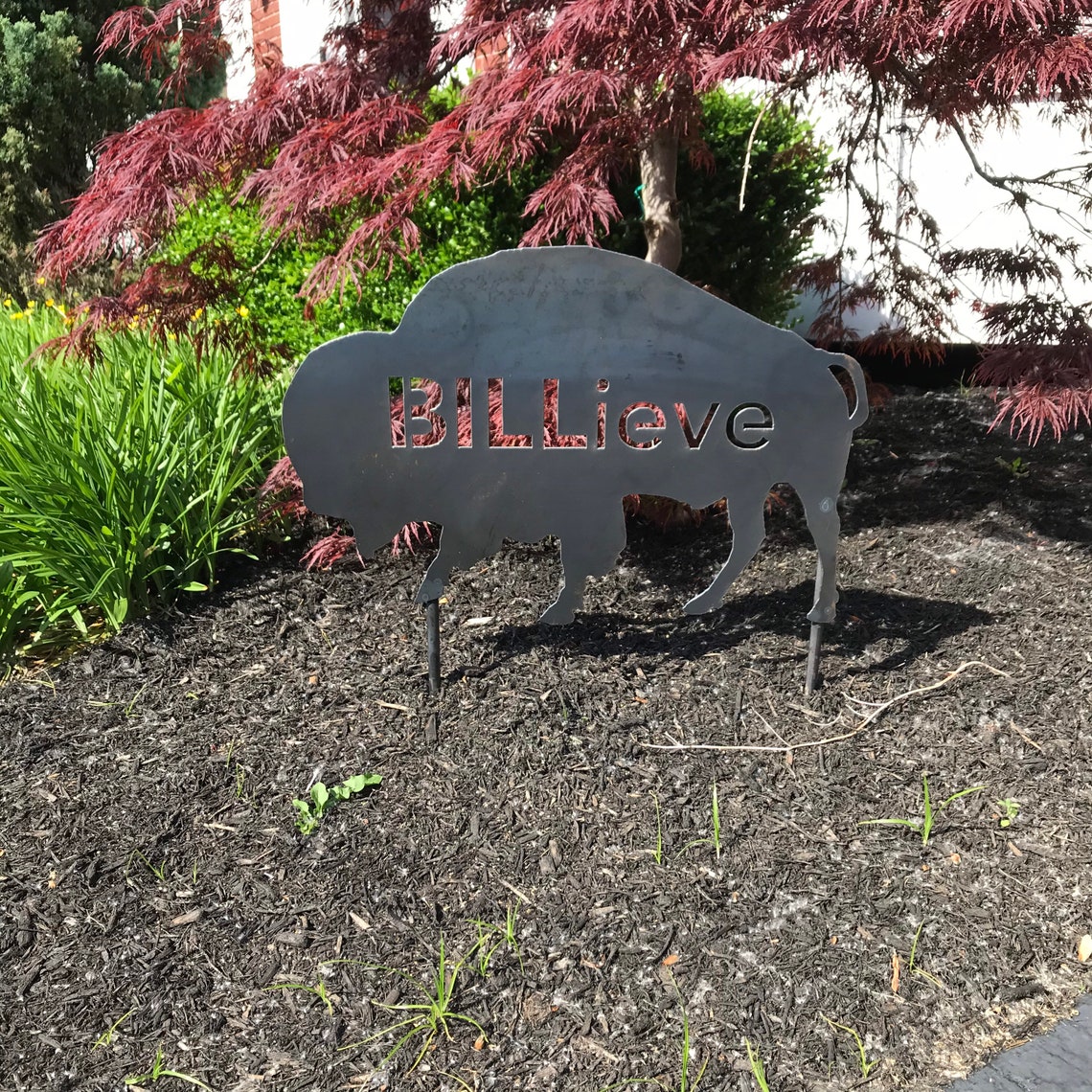 Jumbo Steel Buffalo Lawn Ornament / Lets Go Buffalo / Garden Etsy