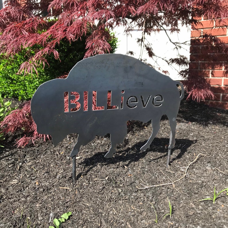 Jumbo Steel Buffalo Lawn Ornament / Lets Go Buffalo / Garden Etsy