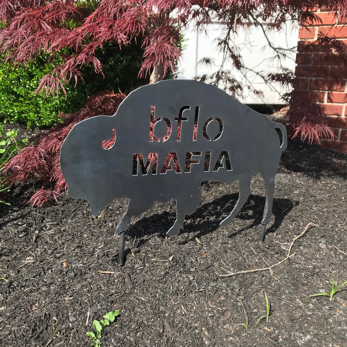 Jumbo Steel Buffalo Lawn Ornament / Lets Go Buffalo / Garden Etsy