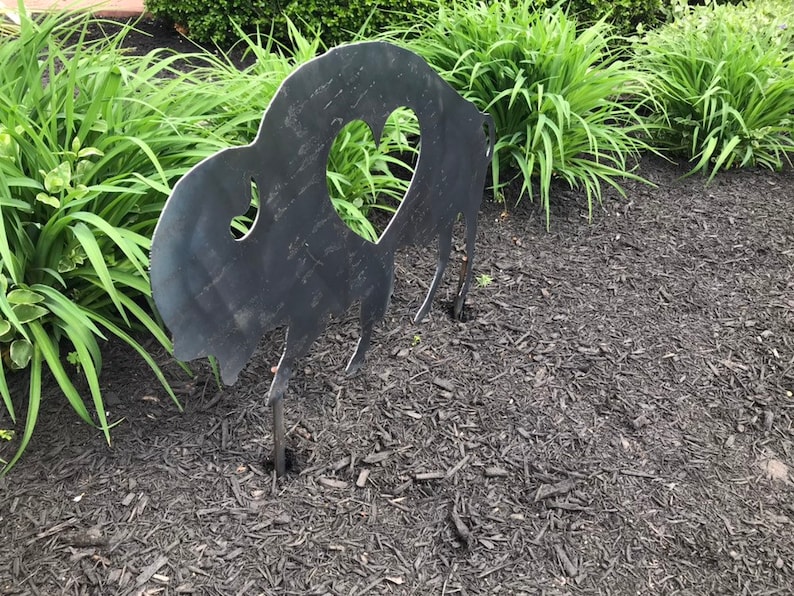 Jumbo Steel Buffalo Lawn Ornament / Garden Decoration / Garden Etsy