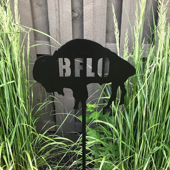 Steel Buffalo Yard Art / Garden Stake / Garden Decoration / Etsy