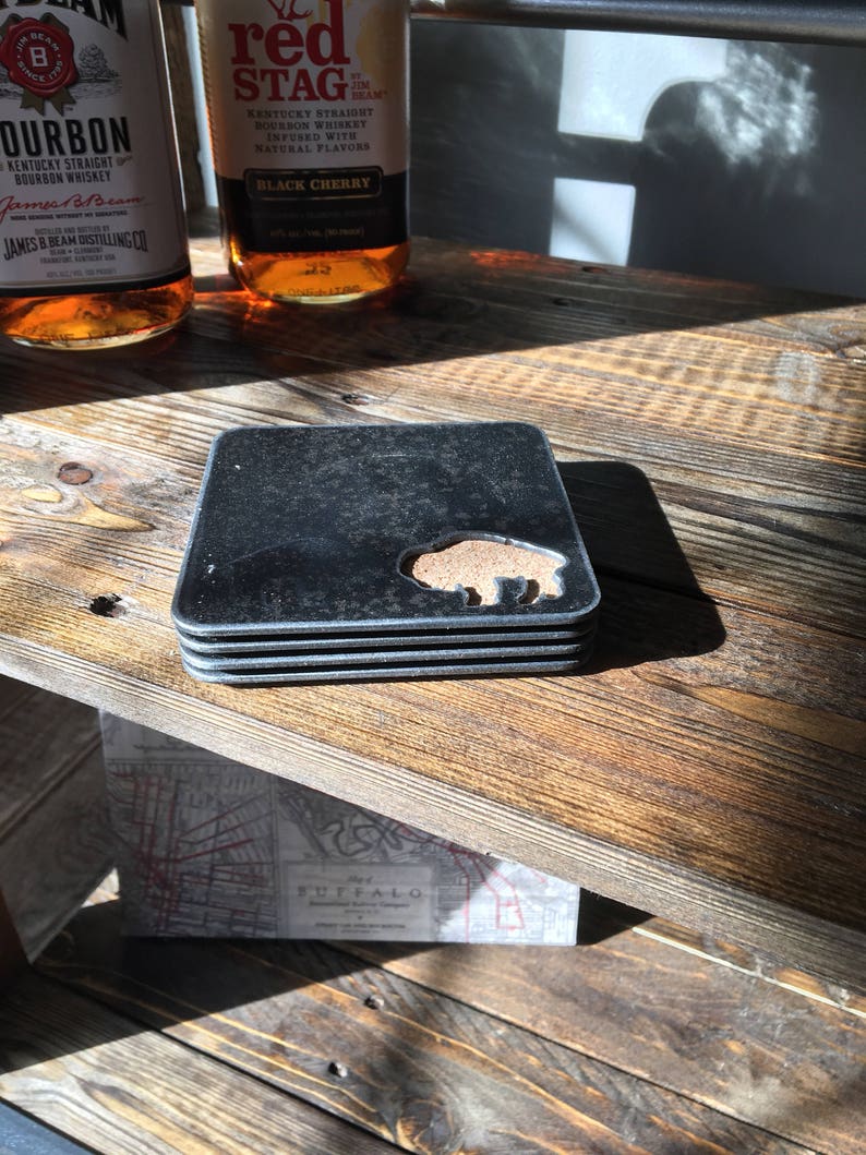 Industrial Steel Drink Coasters Etsy