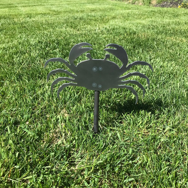 Crab Lawn Art / Steel / Garden Art / Metal / Garden Stake / Etsy