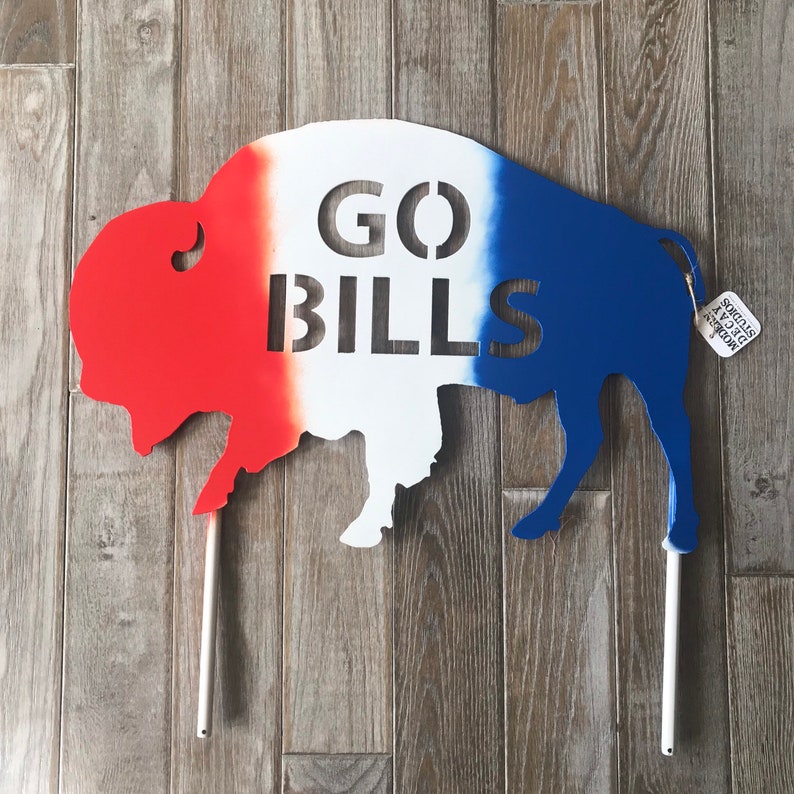 Jumbo Steel Go Bills Lawn Ornament / Lets Go Buffalo / Garden Etsy