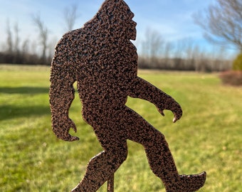 Skinny Big Foot Lawn Stake / Yeti Steel Lawn Ornament / Garden Stake / Garden Art / Sasquish