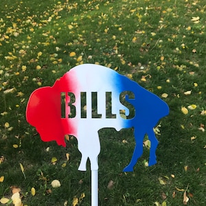 Buffalo Bills  Lawn Stake / Steel Lawn Ornament / Garden Stake / Garden Art / Buffalo / Bills Mafia