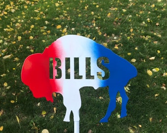 Buffalo Bills  Lawn Stake / Steel Lawn Ornament / Garden Stake / Garden Art / Buffalo / Bills Mafia