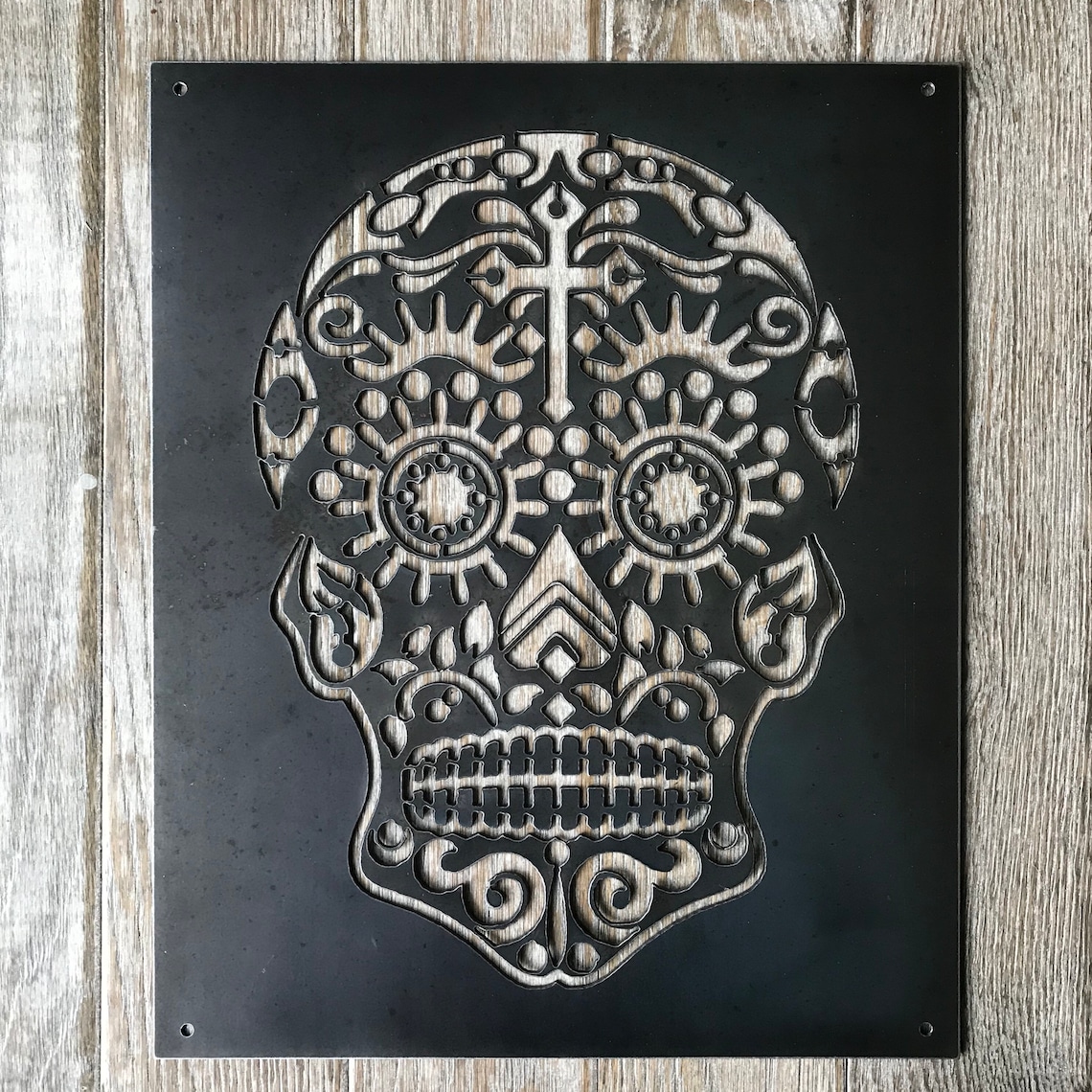 Sugar Skull Wall Art / Skull Sign / Wall Art / Sugar Skull / Etsy
