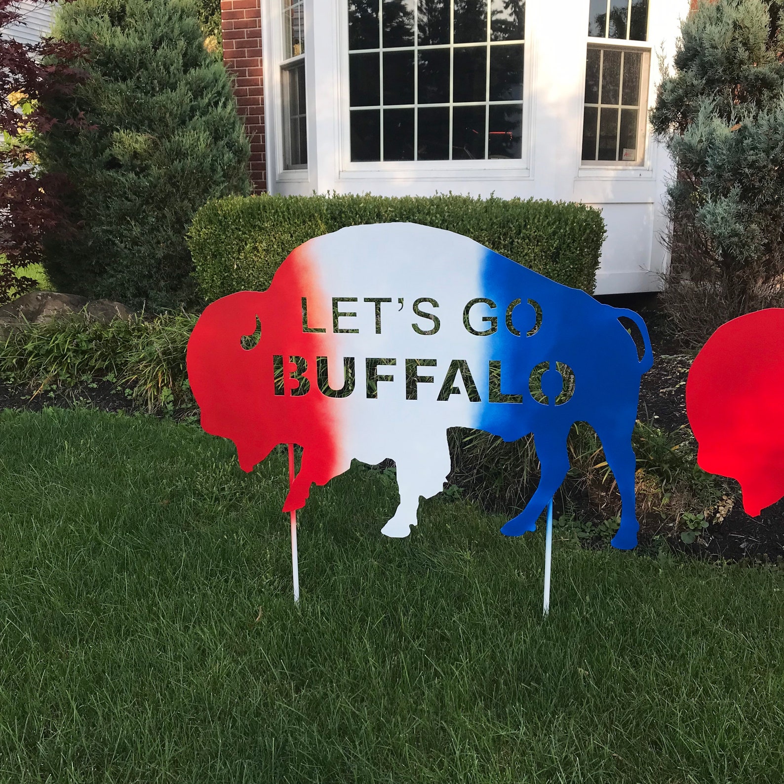 Jumbo Steel Buffalo Lawn Ornament / Lets Go Buffalo / Garden Etsy