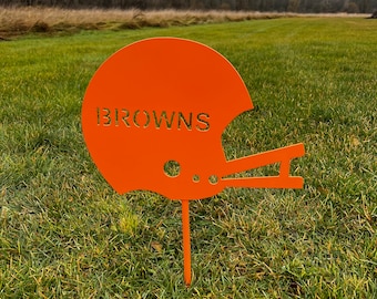 Cleveland Browns Steel Lawn Ornament/ Garden Decoration / Metal  Art / Lawn Stakes