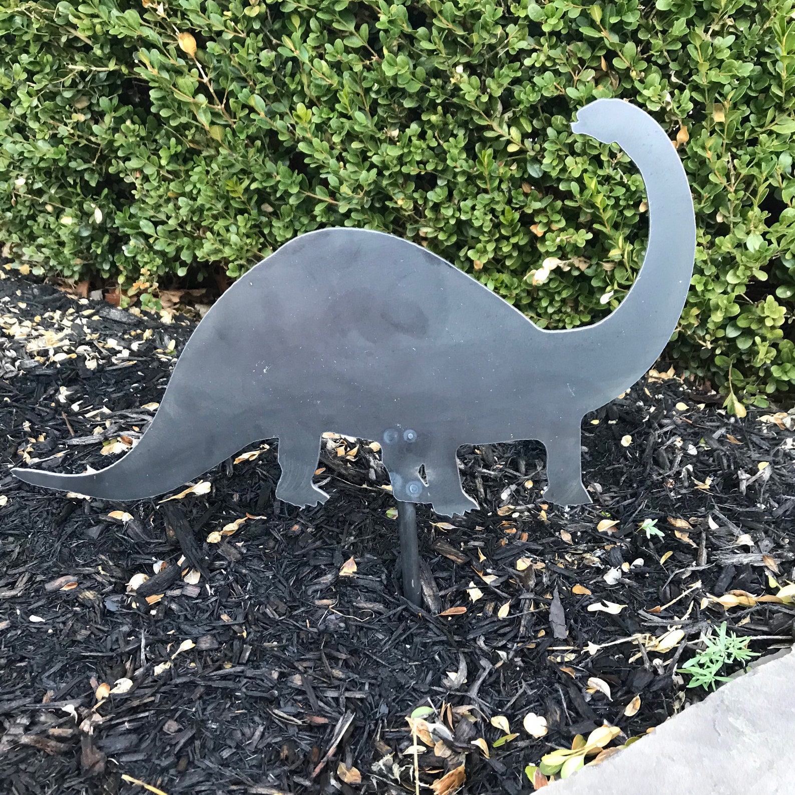 Steel Dinosaur Garden Stake / Dinosaur Fossil / Metal Yard Art Etsy