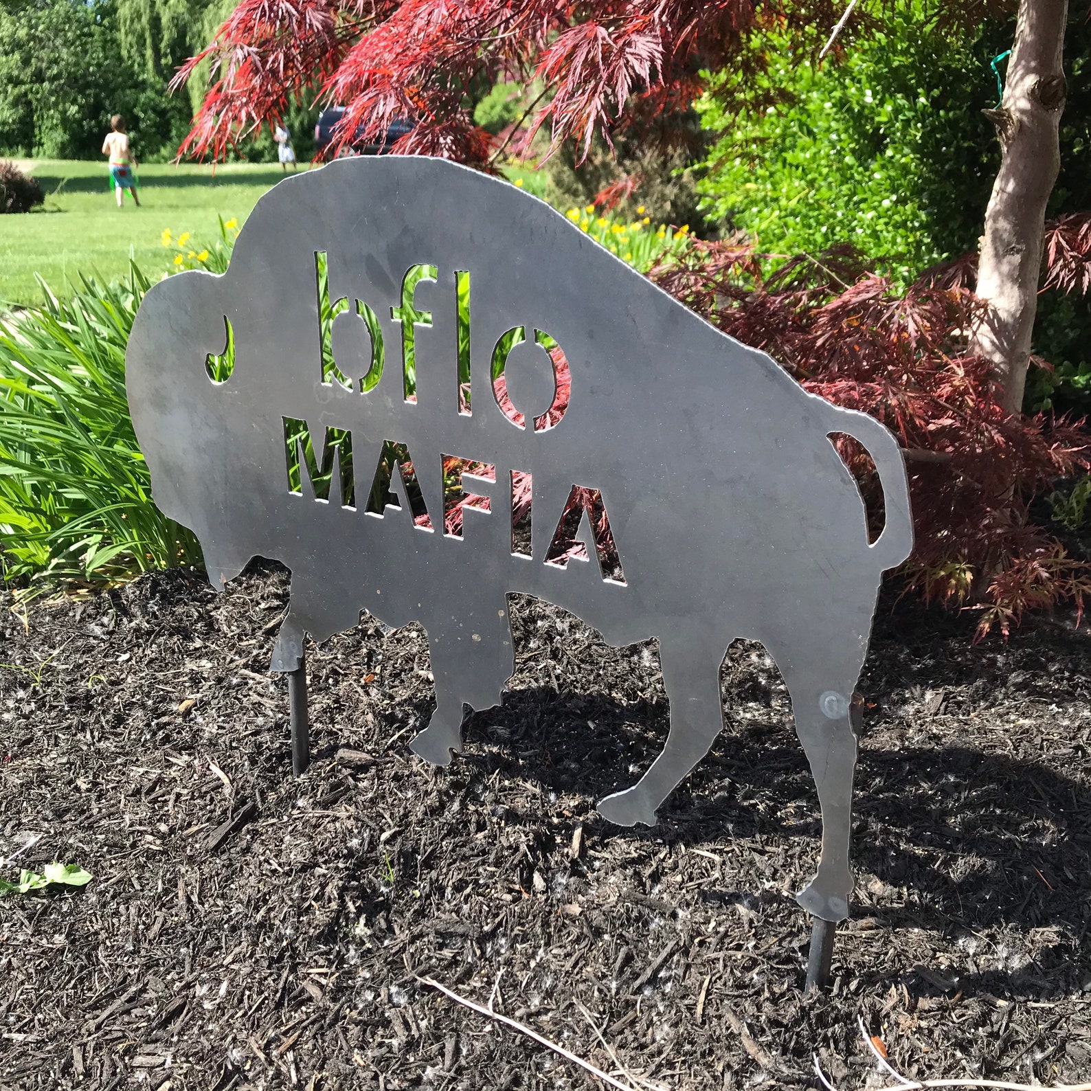 Jumbo Steel Buffalo Lawn Ornament / Lets Go Buffalo / Garden Etsy