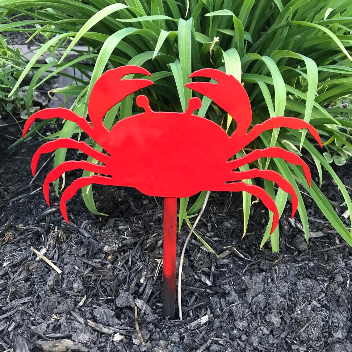 Crab Lawn Art / Steel / Garden Art / Metal / Garden Stake / Etsy
