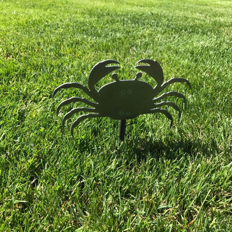 Crab Lawn Art / Steel / Garden Art / Metal / Garden Stake / Etsy