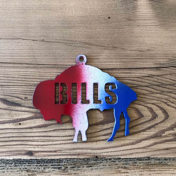 Buffalo Bills Steel Ornaments / Christmas Ornaments / Holiday Gifts / Gift Ideas / Football