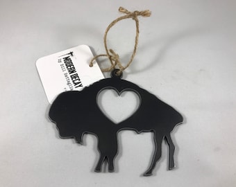 Steel Buffalo Ornaments / Christmas / Holiday Gifts / Gift Ideas / Metal Buffalo