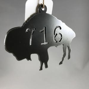 716 Steel Buffalo Ornament / Buffalo Gifts / Holiday Gifts / Wedding Favors
