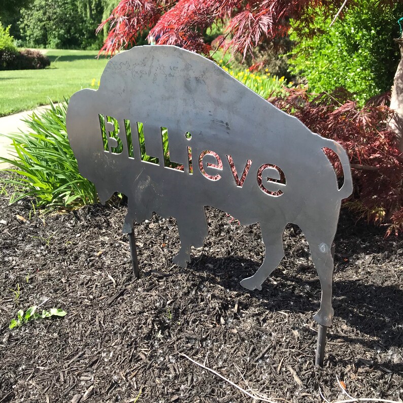 Jumbo Steel Buffalo Lawn Ornament / Lets Go Buffalo / Garden Etsy