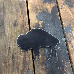 Steel Buffalo Magnet / Buffalo / Refrigerator Magnet / Industrial Decor