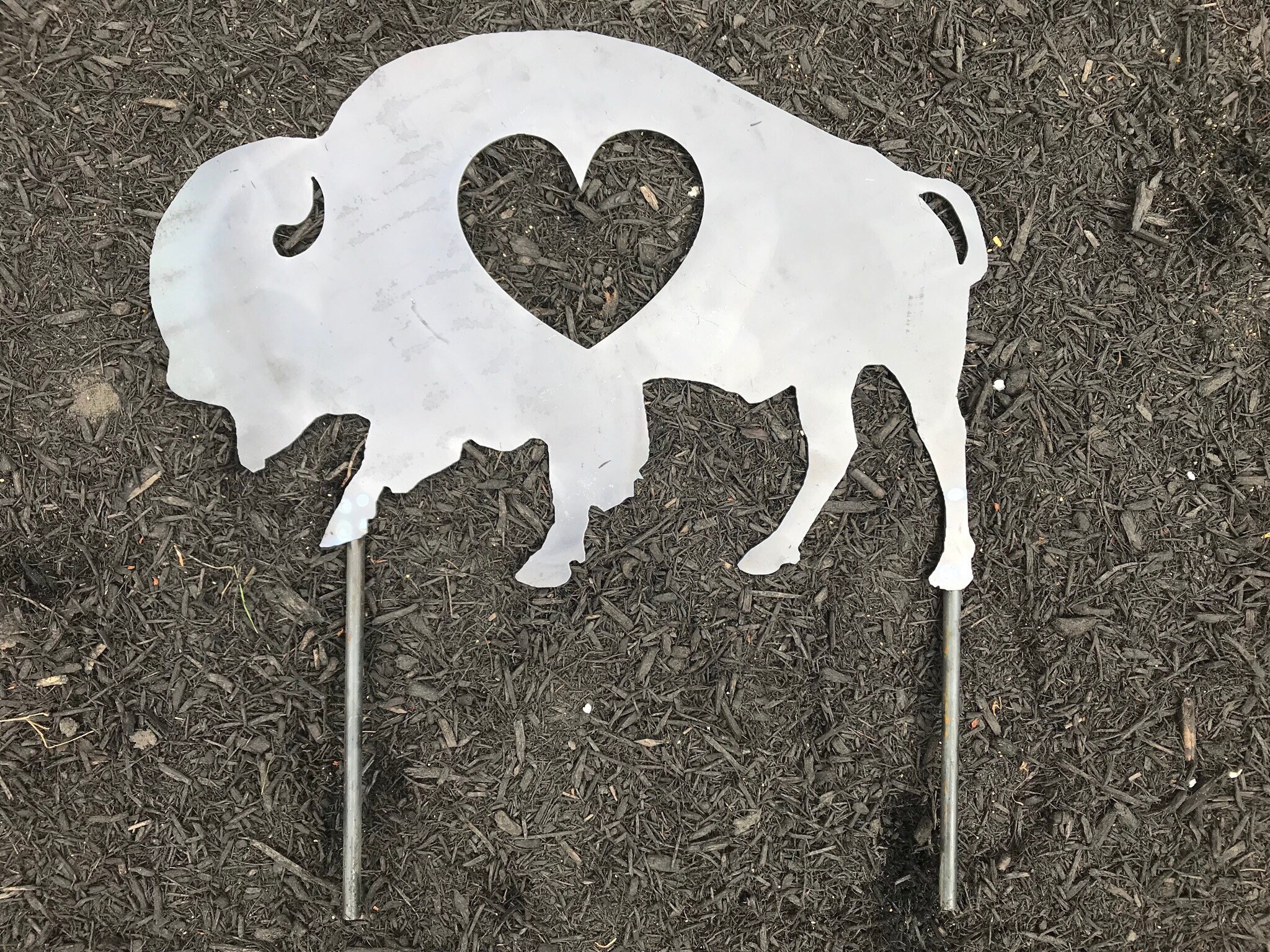 Jumbo Steel Buffalo Lawn Ornament / Garden Decoration / Garden Etsy