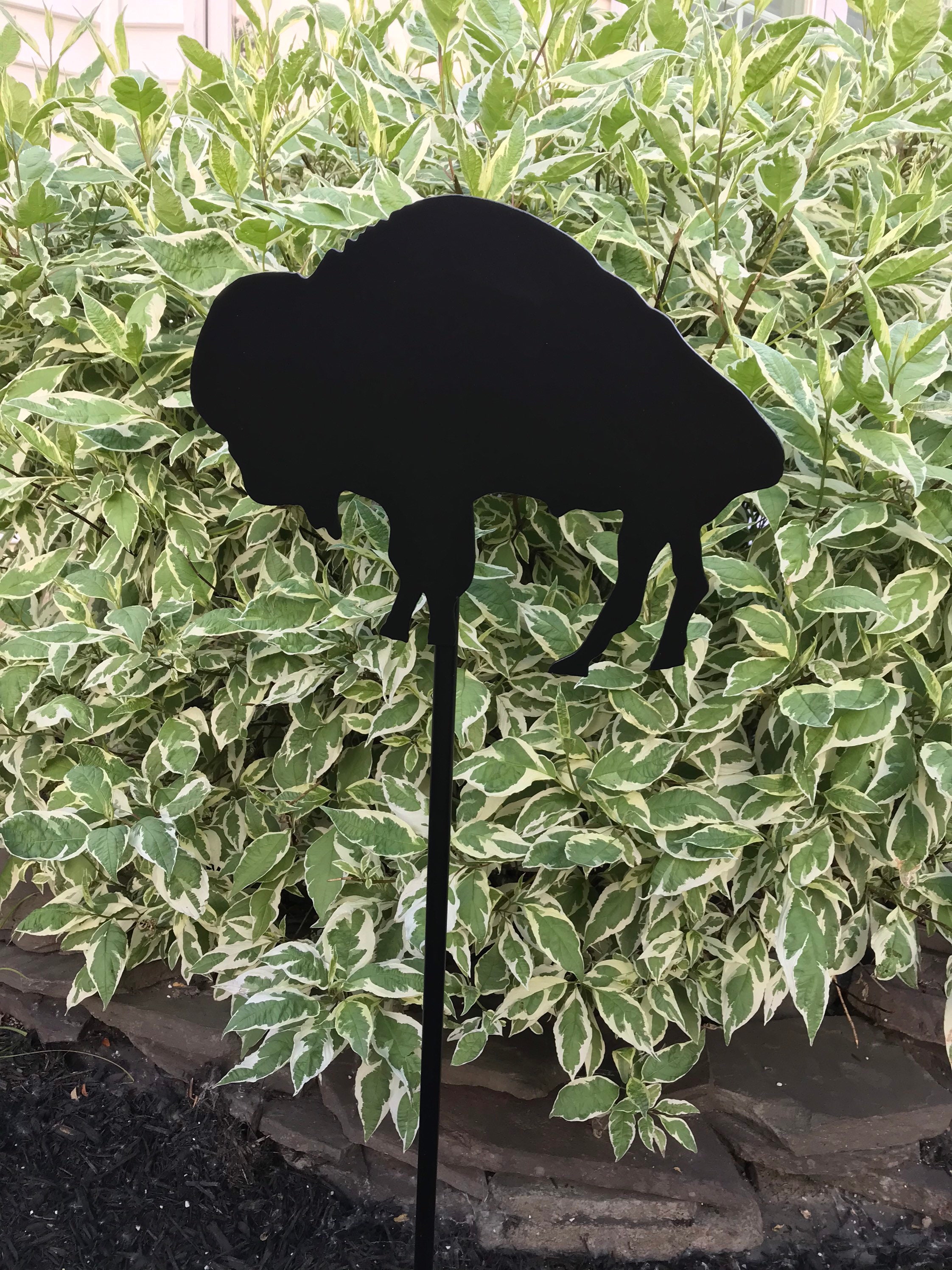 Steel Buffalo Yard Art / Garden Stake / Garden Decoration / Etsy