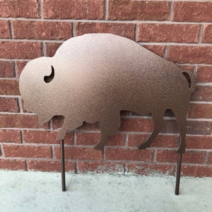 Jumbo Steel Buffalo Lawn Decor