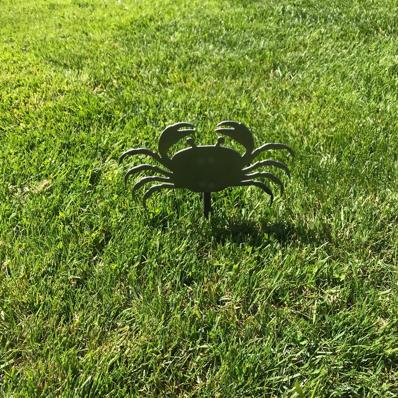 Crab Lawn Art / Steel / Garden Art / Metal / Garden Stake / Etsy