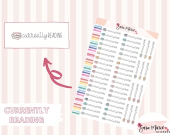 CURRENTLY READING Planner Stickers