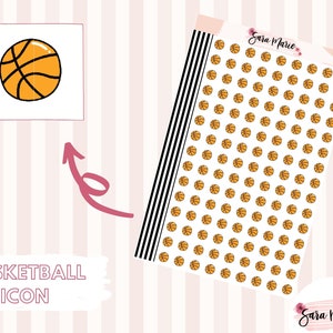BASKETBALL Icon Planner Stickers