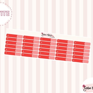 Petite - BRIGHT RED - Expense Tracking Stickers