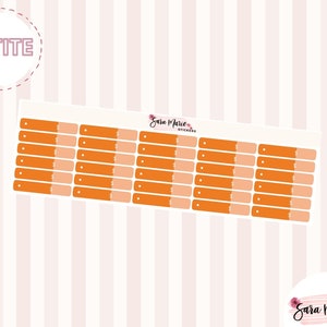 Petite - BRIGHT ORANGE - Expense Tracking Stickers