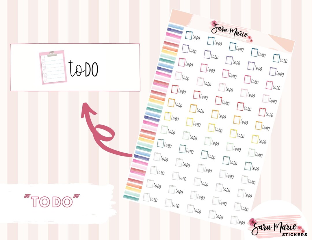 To Do Sticker TO DO Planner Stickers - Etsy