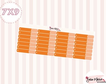 BRIGHT ORANGE - Expense Tracking Stickers