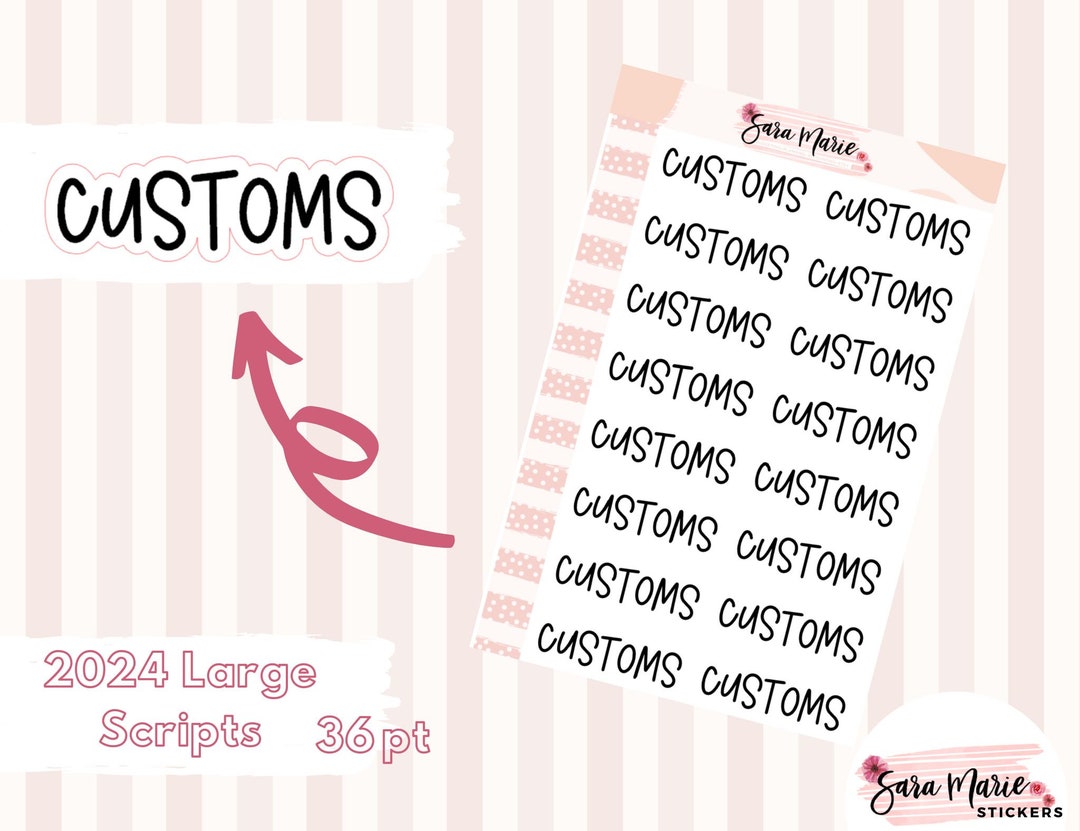 CUSTOM | Large 2024 Scripts | BLACK | - Etsy