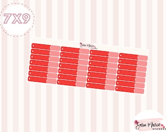 BRIGHT RED - Expense Tracking Stickers