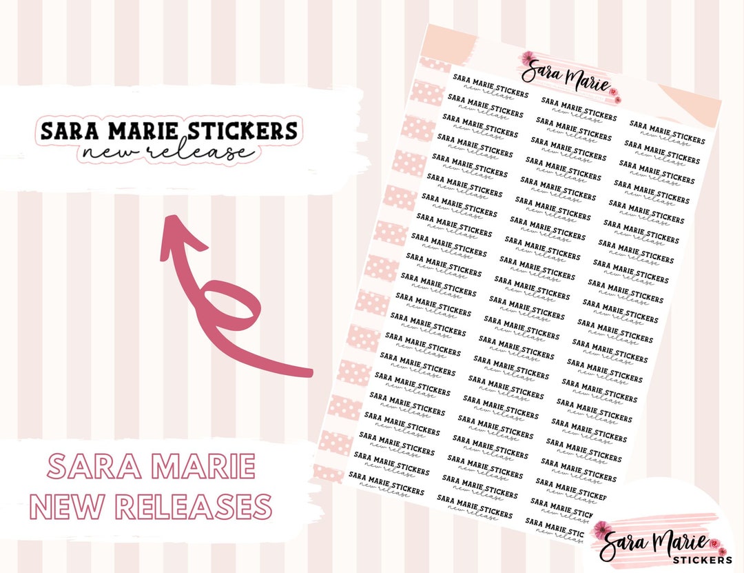 Sara Marie Stickers New Release 2023 Mixed Scripts - Etsy