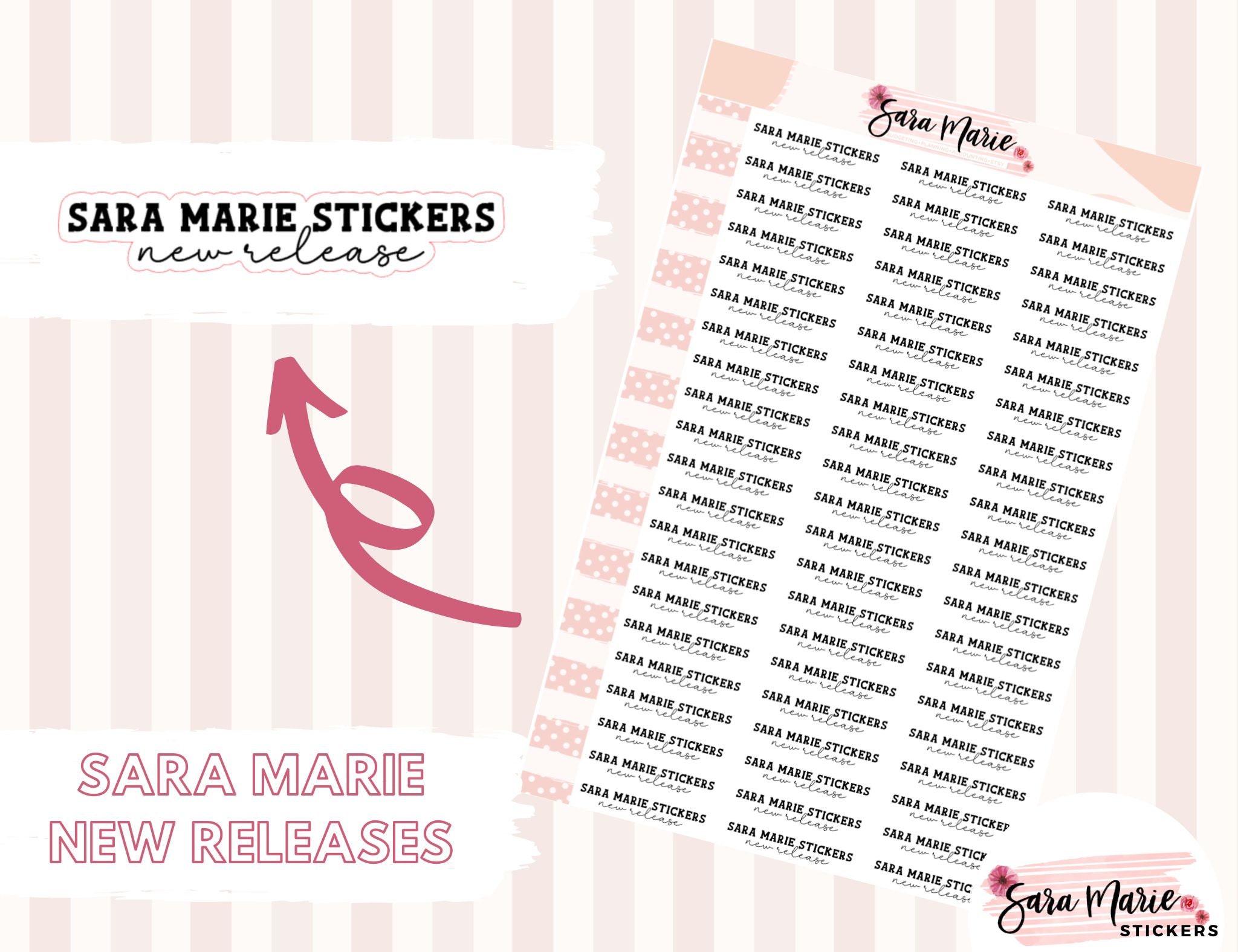 Sara Marie Stickers New Release 2023 Mixed Scripts 