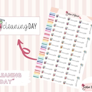 CLEANING DAY Planner Stickers