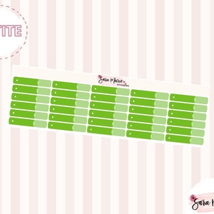 Petite - BRIGHT GREEN - Expense Tracking Stickers