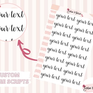 PERSONALIZADO / Scripts grandes cursivos / NEGRO /