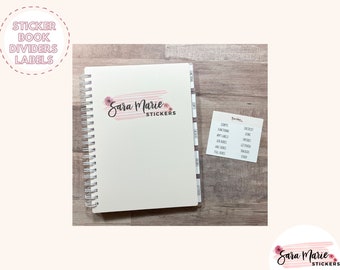 Divider LABELS - Reusable Sticker Book