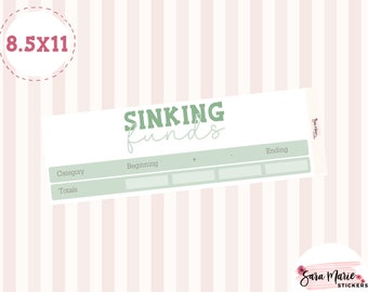 8.5x11 - March Sinking Fund Kit