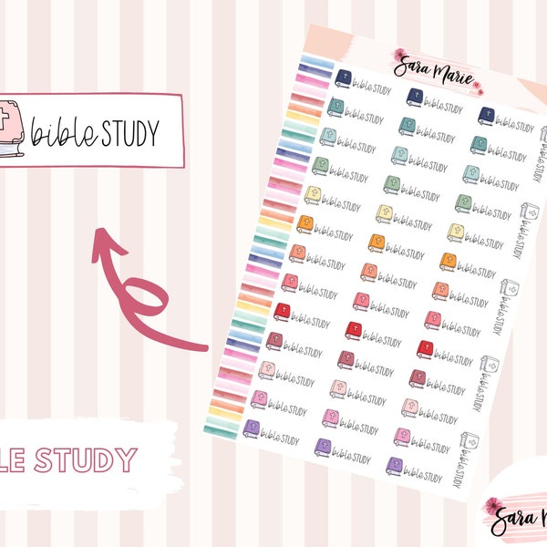 BIBLE STUDY Planner Stickers